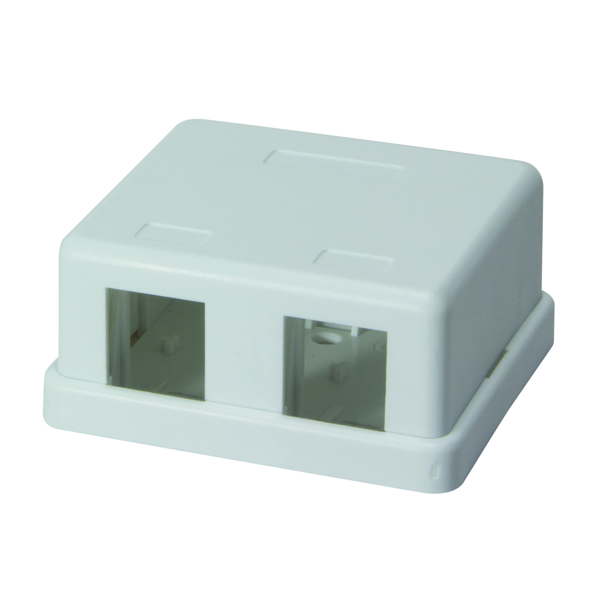Produktbild XMVT 200 160  -  Aufputz-Leergehäuse Keystone, für 2xRJ45 UTP, weiss, - Ausverkauf